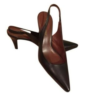 Banana Republic Leather Women’s Sling Back Pointed Toe Pumps Office Date Night.